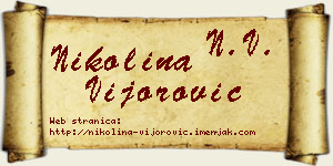 Nikolina Vijorović vizit kartica